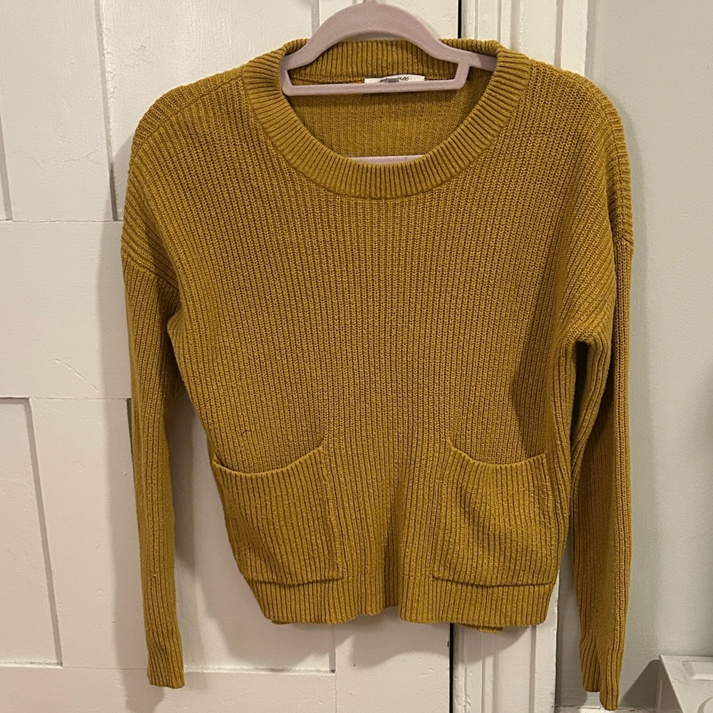 Madewell Mustard Crew Neck Sweater